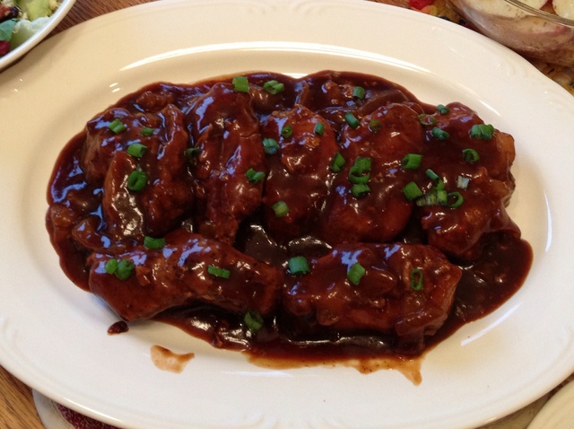 Boneless spare ribs met hoisin saus en honing